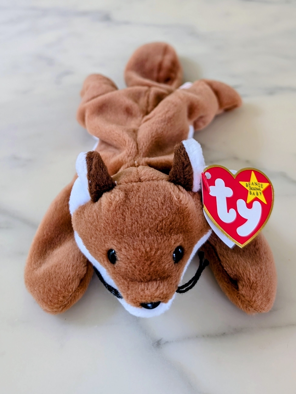 NWT. VTG 1996 Ty Classics Collection "Sly" Ty Beanie Original Baby Plush Fox.
